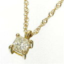 0.15ct ダイヤモンド プリンセスカット ペンダント ネックレス イエローゴールド(ゴールド) 沖縄 離島への配送不可