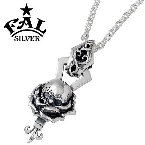 エフエーエル F.A.L FAL パラドックス シルバー ペンダントトップ アクセサリー チェーン別売り スカル ドクロ 髑髏 バラ 薔薇 シルバー925 スタ...