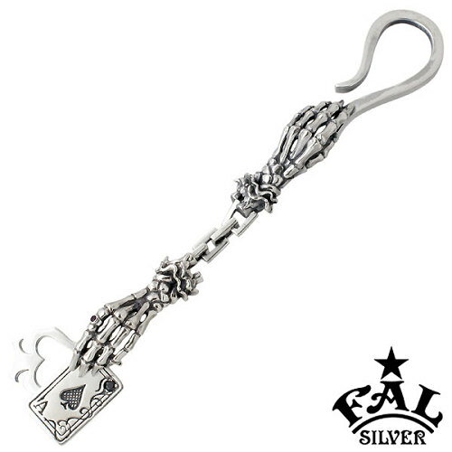【ポイント5倍!ブラックフライデー!】 エフエーエル F.A.L FAL デスパレート チョイス シルバー キーチェーン スペードカード シルバー925 スター...