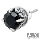 【ポイント5倍!13日まで!】 フリースタイル FREE STYLE ブラック キュービック シルバー ピアス アクセサリー 1個売り 片耳用 BK CZ シル...