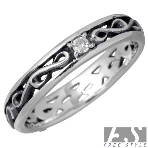 楽天Baby・Sies（ベイビー・シーズ）【ポイント5倍！30日まで！】 フリースタイル FREE STYLE ダイヤモンド アラベスク シルバー リング 7〜23号 指輪 アクセサリー Dia シルバー925 スターリングシルバー FSR-877