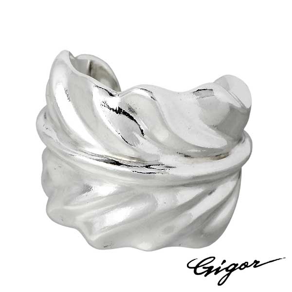 【ポイント5倍! マラソン期間中】 ジゴロウ GIGOR フラグレス シルバー イヤー カフ カフス フェザー 1個売り 片耳用 シルバー925 スターリングシルバー NO-337