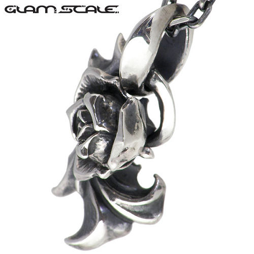 グラムスケイル GLAM SCALE バラ シルバー ネックレス アクセサリー チェーン付き シルバー925 スターリングシルバー GS-EN-009