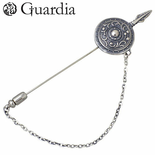 【ポイント5倍!ブラックフライデー!】 ガルディア Guardia Curcular Shield 槍 & 盾 シルバー ピンブローチ シルバー925 スターリ...