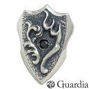 ガルディア Guardia Guardia Emblem エンブレム シルバー ピアス アクセサリー ブラックキュービック 1個売り 片耳用 シルバー925 スターリングシルバー ATPI-003BZ