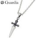 ガルディア Guardia Guardia Dagger ダガー シルバー ネックレス アクセサリー チェーン付き ブラックキュービック シルバー925 スター...