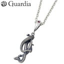 ガルディア Guardia Medusiana メドゥシアナ シルバー ネックレス アクセサリー ガーネット 蛇 メンズ シルバー925 スターリングシルバー ...