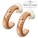 ハートオブコンセプト HEART OF CONCEPT ダイヤモンド シルバー ピアス アクセサリー 2個売り 両耳用 フープ型スタッドタイプ シルバー925 スターリングシルバー HCE-38PK-P