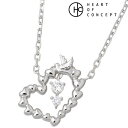 ハートオブコンセプト HEART OF CONCEPT ハッピーバード シルバー ネックレス アクセサリー ハート キュービック ホワイトコーティング チェーン付き シルバー925 スターリングシルバー HCP-295WH