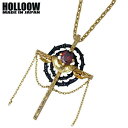 ホロウ HOLLOOW シーゴッド シルバー ネックレス アクセサリー チェーン付き ゴールドコーティング キュービック クロス 十字架 シルバー925 スター...