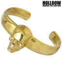 【ポイント3倍!最大5000円OFFクーポン 20日まで!】 ホロウ HOLLOOW ニル スカル シルバー バングル アクセサリー ゴールドコーティング ドク...