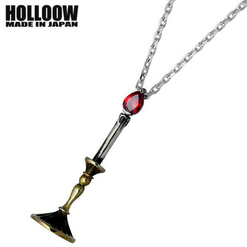 ホロウ HOLLOOW シングル キャンドル シルバー ネックレス アクセサリー チェーン付き ゴールドコーティング シルバー925 スターリングシルバー KHP-32