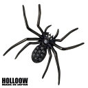 【ポイント5倍! 18日まで!】 ホロウ HOLLOOW ラージスパイダー シルバー ブローチ キュービック ブラックコーティング クモ 蜘蛛 ピン ブローチ ...