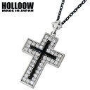 ホロウ HOLLOOW メタル クロス シルバー ネックレス アクセサリー チェーン付き キュービック 十字架 シルバー925 スターリングシルバー KHP-7...