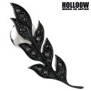 【ポイント5倍! 18日まで!】 ホロウ HOLLOOW ショートリーフ シルバー ブローチ キュービック ブラックコーティング シルバー925 スターリングシ...
