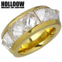 ホロウ HOLLOOW スクエア シルバー リング カラーコーティング キュービック スタッズ 10〜25号 指輪 アクセサリー シルバー925 スターリングシ...
