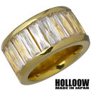 ホロウ HOLLOOW レクテングル シルバー リング ゴールドコーティング キュービック 10〜25号 指輪 アクセサリー シルバー925 スターリングシルバ...