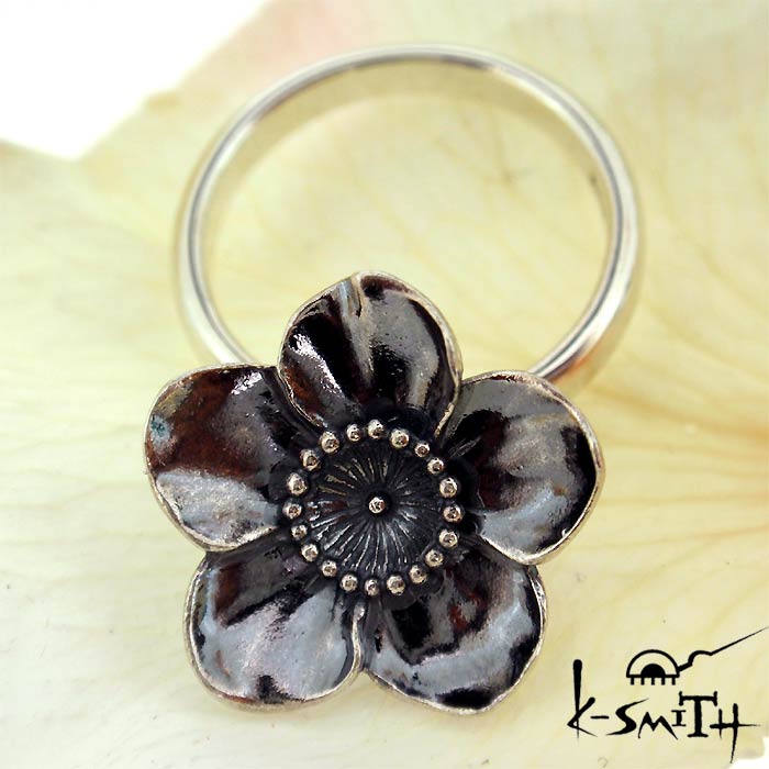 P[X~X K-SMITH o[Xf[ t[ Vo[ O w 2~ Birthday Flower Ring KF-RING-02