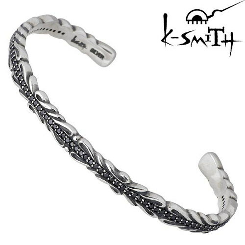 【ポイント5倍!30日まで!】 ケースミス K-SMITH シルバー バングル アクセサリー ブラックキュービック レディース バングル アクセサリー シルバー...