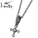 ケースミス K-SMITH クロス シルバー ネックレス アクセサリー キュービック ブラックコーティング メンズペンダントトップ アクセサリー シルバー925...