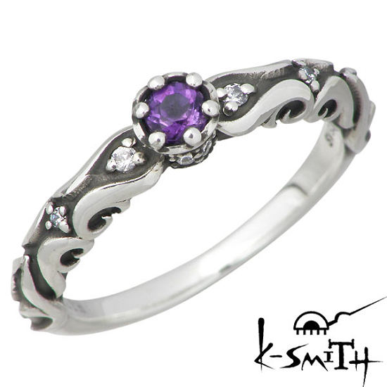 ケースミス K-SMITH 2月 誕生石 シルバー リング アメジスト 指輪 アクセサリー 7～13号 シルバー925 スターリングシルバー KS-00188-2