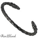 KENBLOOD ブレスレット メンズ ケンブラッド KEN BLOOD 編み込み シルバー バングル アクセサリー ブレスレット アクセサリー シルバー925 スターリングシルバー KB-KP-311BK