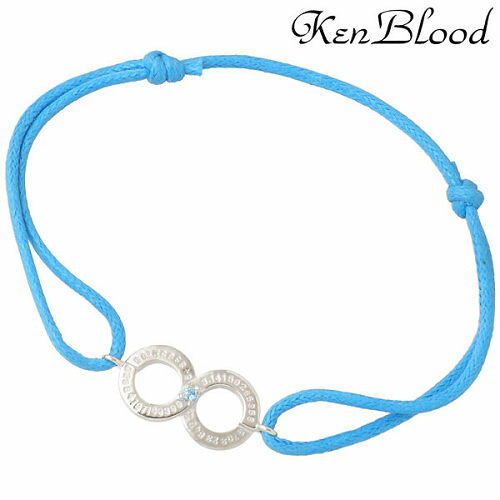 ケンブラッド KEN BLOOD シルバー コード ブレスレット アクセサリー キュービック ブルー シルバー925 スターリングシルバー KB-KP-326B...