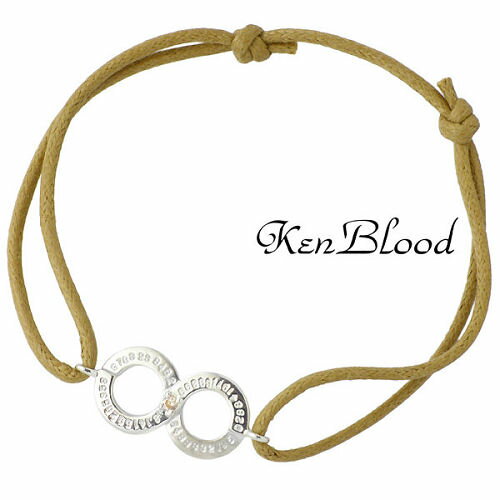 ケンブラッド KEN BLOOD シルバー コード ブレスレット アクセサリー キュービック ライトブラウン シルバー925 スターリングシルバー KB-KP-...