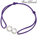 KENBLOOD ブレスレット メンズ ケンブラッド KEN BLOOD シルバー コード ブレスレット アクセサリー キュービック パープル シルバー925 スターリングシルバー KB-KP-326PU