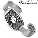 KENBLOOD ブレスレット メンズ ケンブラッド KEN BLOOD クロック シルバー バングル アクセサリー ブレスレット アクセサリー シルバー925 スターリングシルバー KB-KR-157BK