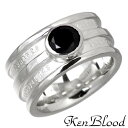【ポイント5倍! 13日まで!】 ケンブラッド KEN BLOOD キュービック シルバー リング ブラックキュービック 7号〜23号 指輪 アクセサリー BK...
