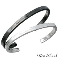 ケンブラッド KEN BLOOD シルバー ペア バングル アクセサリー ダイヤモンド メッ...