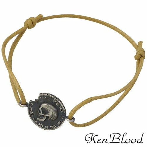 ケンブラッド KEN BLOOD コンクエスト シルバー コード ブレスレット アクセサリー スカル コイン ベージュ シルバー925 スターリングシルバー K...