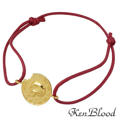 ケンブラッド KEN BLOOD コンクエスト シルバー コード ブレスレット アクセサリー ゴールド スカル コイン レッド シルバー925 スターリングシル...