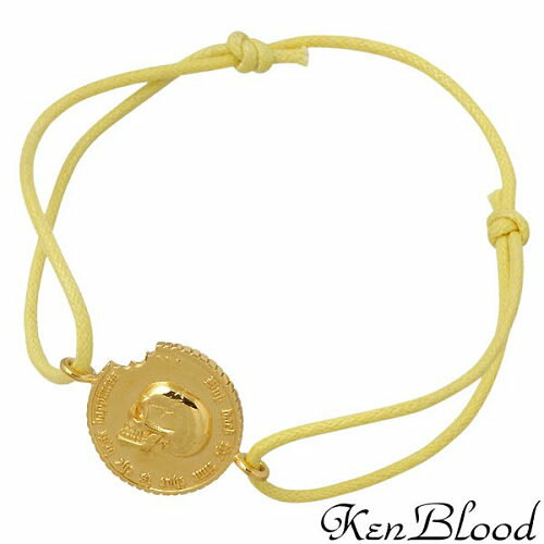 ケンブラッド KEN BLOOD コンクエスト シルバー コード ブレスレット アクセサリー ゴールド スカル コイン イエロー シルバー925 スターリングシ...