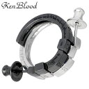 ケンブラッド KEN BLOOD レシプロカル ラブ シルバー & ブラック ペア ピアス アクセサリー ダイヤモンド 2個売り シルバー925 スターリングシ...