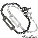 【ポイント10倍! 18日まで!】 ケンブラッド KEN BLOOD エンカウンター シルバー ペア ブレスレット アクセサリー ブラック シルバー ダイヤモン...
