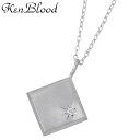 【ポイント5倍!最大1500円OFFクーポン 5/6まで】 ケンブラッド KEN BLOOD シルバー ネックレス アクセサリー ダイヤモンド マット仕上げ メンズ シルバー925 スターリングシルバー KP-366M(4)