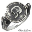 ケンブラッド KEN BLOOD オナー シルバー リング スカル コイン 指輪 アクセサリー 9~19号 シルバー925 スターリングシルバー KR-236AtSV