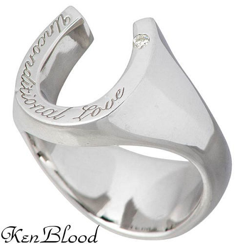 ケンブラッド KEN BLOOD アフェクション シルバー ペア リング ダイヤモンド ピンキー 指輪 アクセサリー 3〜15号 シルバー925 スターリングシルバー KR-244SV-BK-P