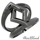【ポイント5倍!最大1500円OFFクーポン 5/6まで】 ケンブラッド KEN BLOOD クロス ローズ シルバー リングA ブラック 指輪 アクセサリー 15〜25号 シルバー925 スターリングシルバー KR-245A-BK(4)