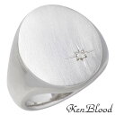 ケンブラッド KEN BLOOD シルバー リング ダイヤモンド マット仕上げ メンズ 指輪 アクセサリー 13〜25号 シルバー925 スターリングシルバー ...