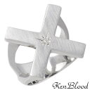 【ポイント10倍! 18日まで!】 ケンブラッド KEN BLOOD シルバー リング ダイヤモンド マット仕上げ メンズ 指輪 アクセサリー 13〜25号 シ...