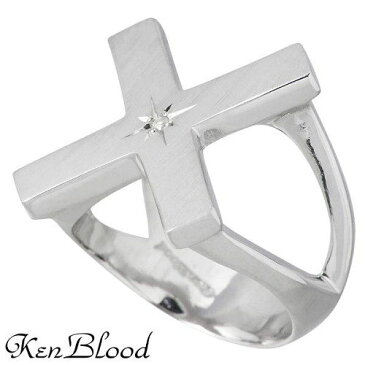 KEN BLOOD【ケンブラッド】 シルバー リング ダイヤモンド マット仕上げ メンズ 指輪 13〜25号 シルバーアクセサリー シルバー925 KR-252M