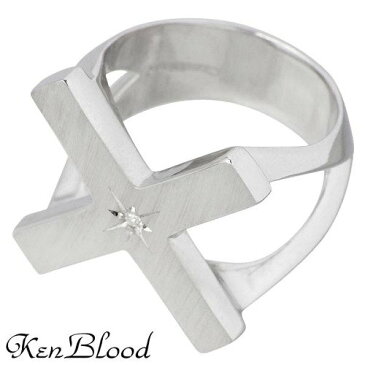 KEN BLOOD【ケンブラッド】 シルバー リング ダイヤモンド マット仕上げ メンズ 指輪 13〜25号 シルバーアクセサリー シルバー925 KR-252M