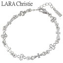 【ポイント5倍!ブラックフライデー!】 ララクリスティー LARA Christie テンプルクロス シルバー ブレスレット アクセサリー ホワイト WHITE...