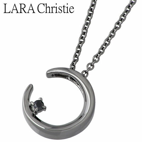 ララクリスティー ララクリスティー LARA Christie ルナ シルバー ネックレス アクセサリー ブラック ムーン 三日月 BLACK Label シルバー925 スターリングシルバー LA-P5802-B