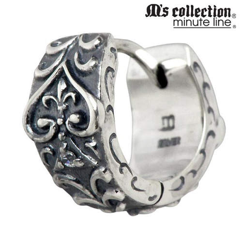 エムズコレクション M's collection フープ シルバー ピアス アクセサリー 1個売り 片耳用 キュービック CZ シルバー925 スターリングシル...