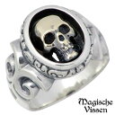 【ポイント5倍!27日まで】 マジェスフィッセン Magische Vissen シルバー x K10 イエローゴールド リング スカル 指輪 アクセサリー 3...