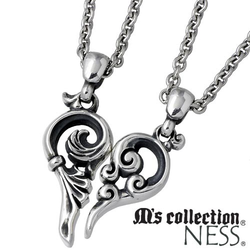 エムズ コレクション M's collection シルバー ペア ネックレス アクセサリー フェザー 羽 シルバー925 スターリングシルバー MC-377-378-P